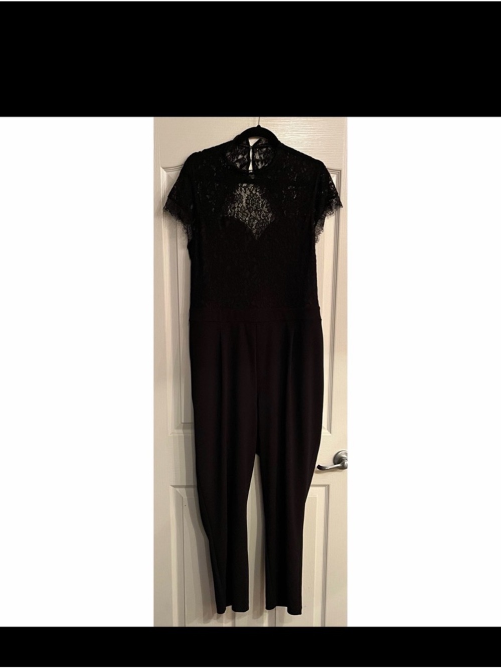 Express Black Lace Bodice Jumpsuit